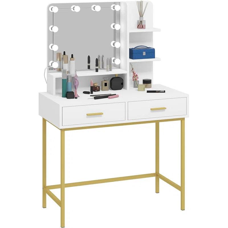 Catalina Dressing Table with Mirror - Ouch Cart 