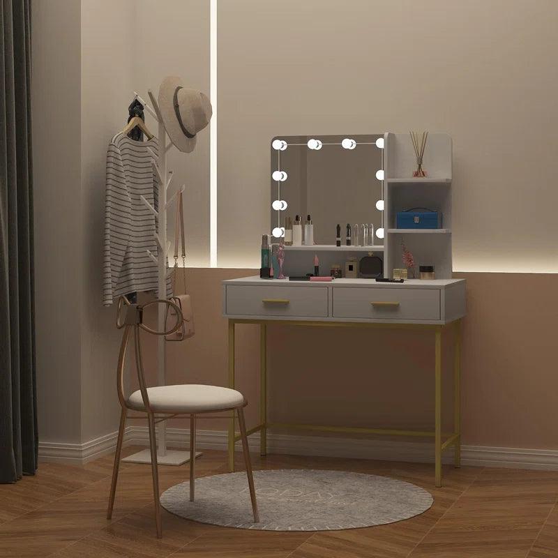 Catalina Dressing Table with Mirror - Ouch Cart 