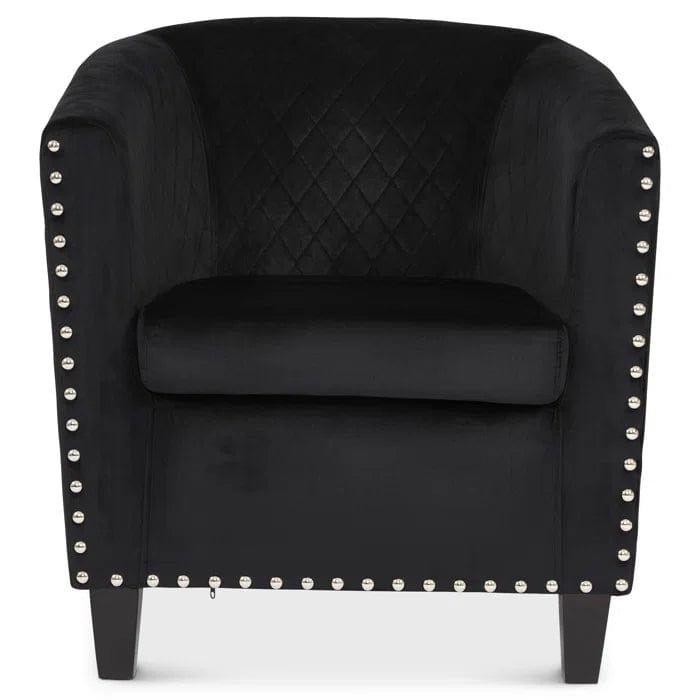 Adhelin Upholstered Barrel Chair - Ouch Cart 