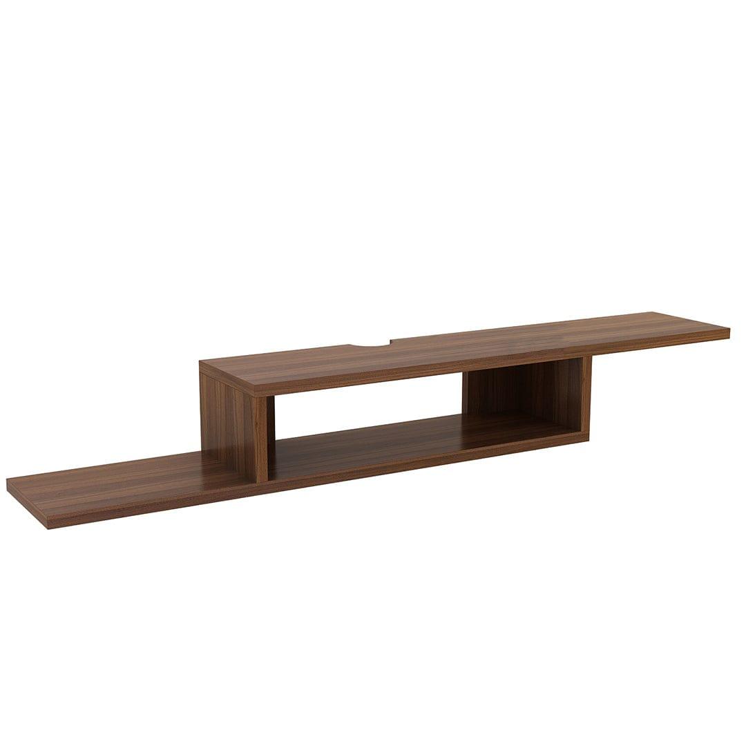 Adroit Engineered Wood Wall-Mounted Tv Unit with Open Storage - Ouch Cart 