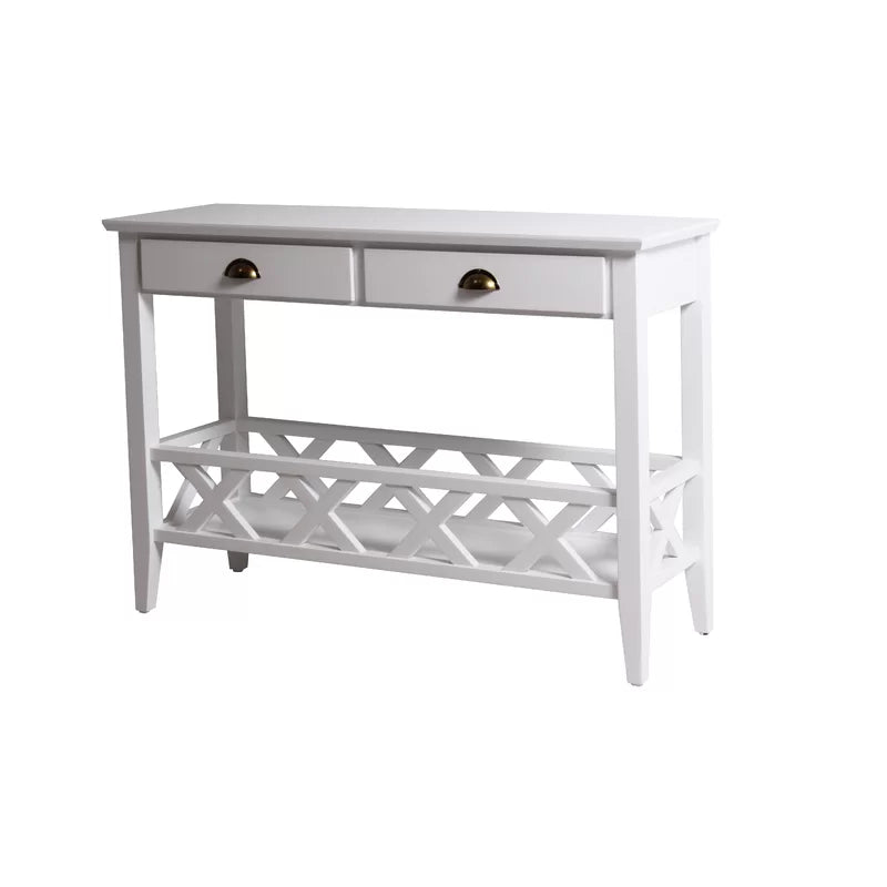 Olga Solid Wood Top Console Table
