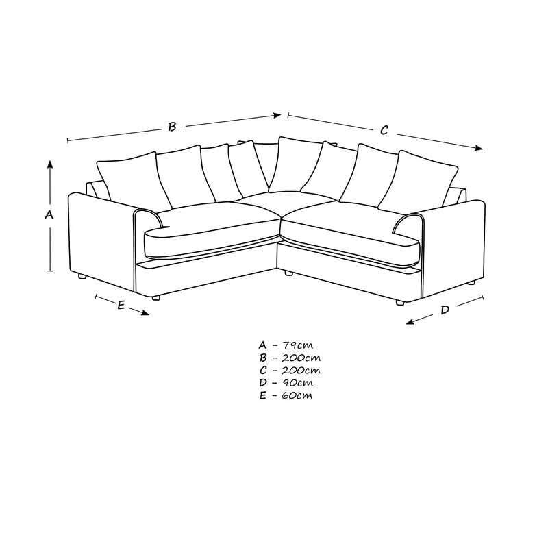 Ajo 2 - Piece Upholstered Corner Sofa - Ouch Cart 