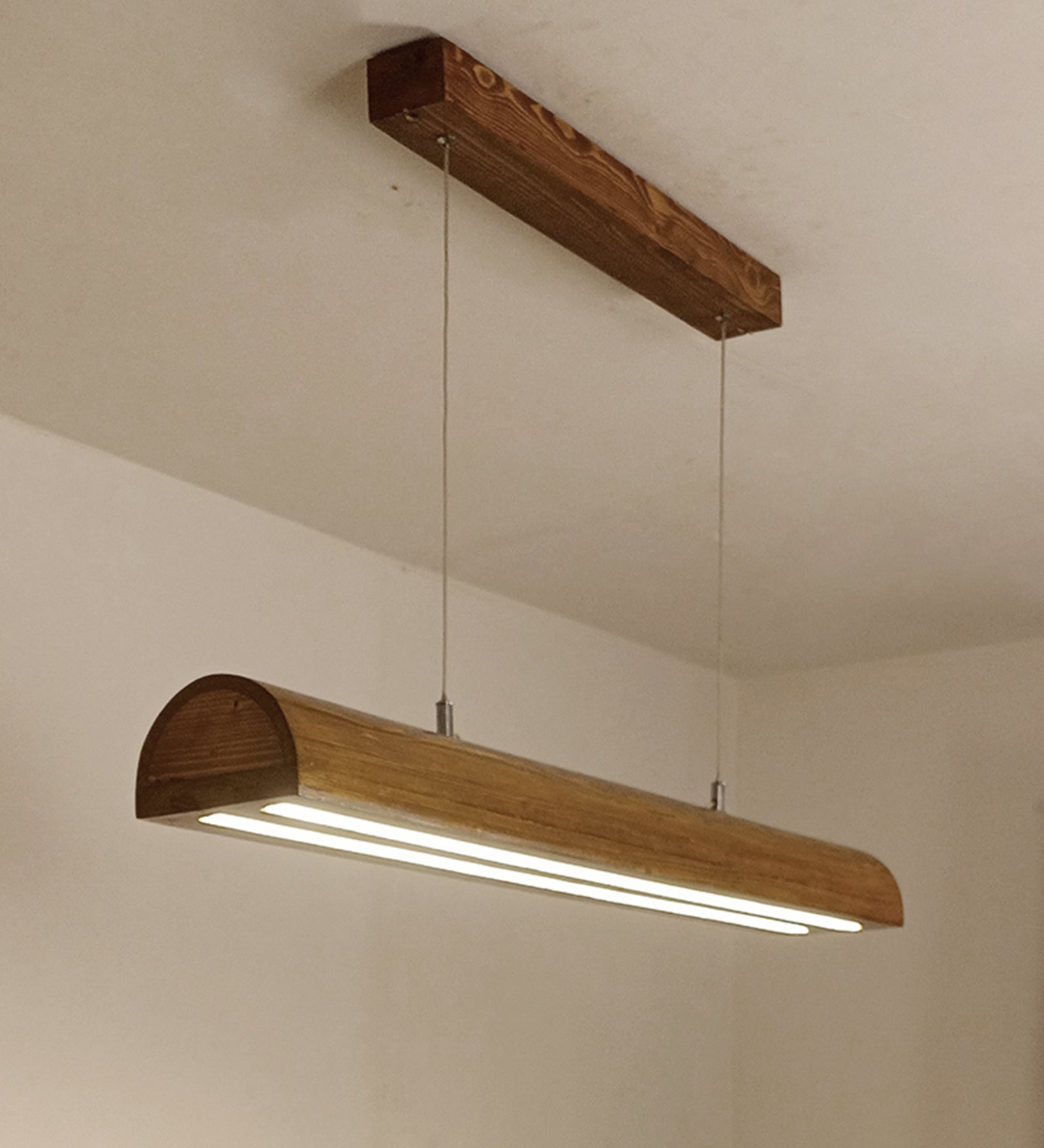 Alba 36 Brown Wooden LED Hanging Lamp