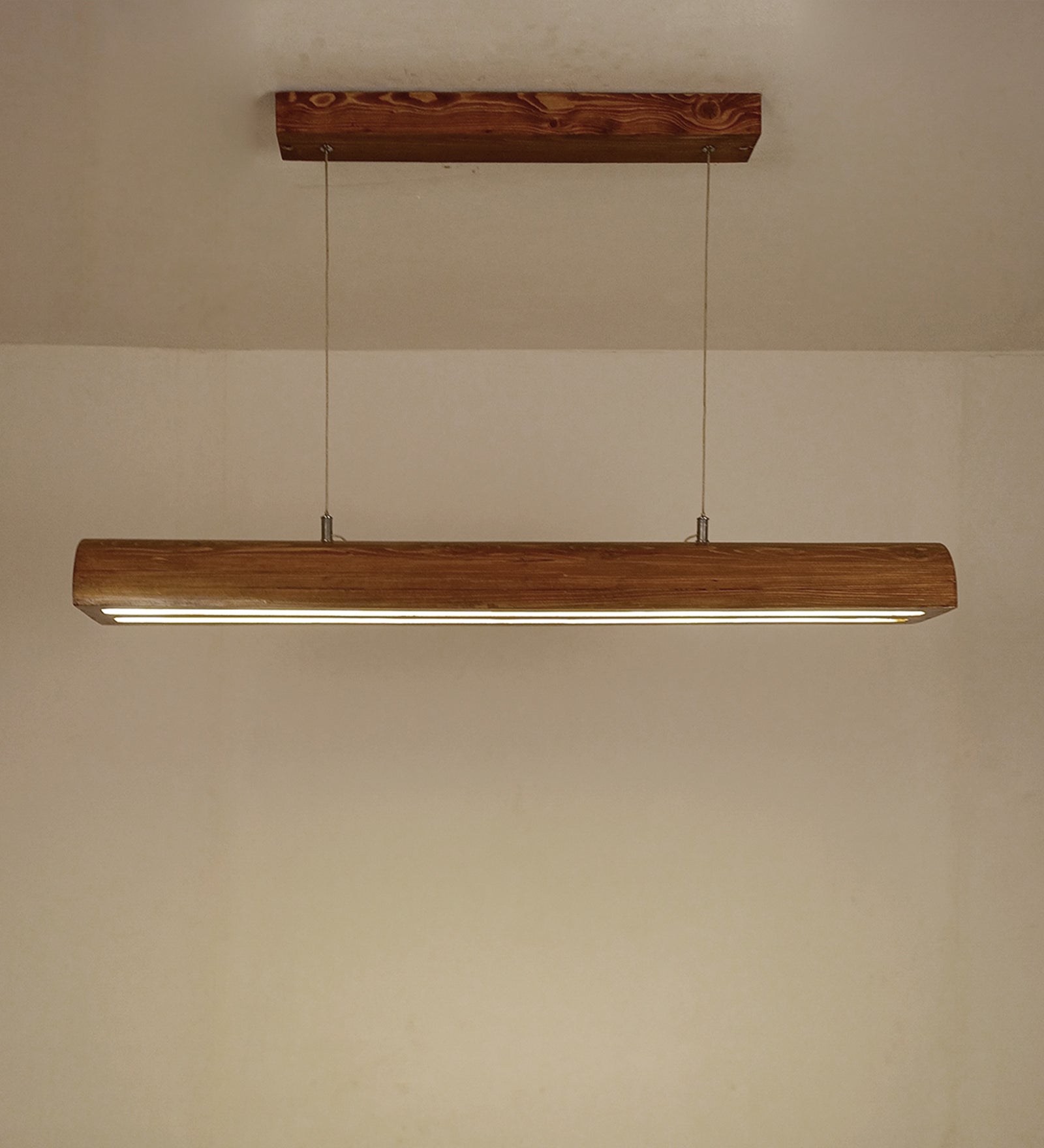 Alba 48 Brown Wooden LED Hanging Lamp