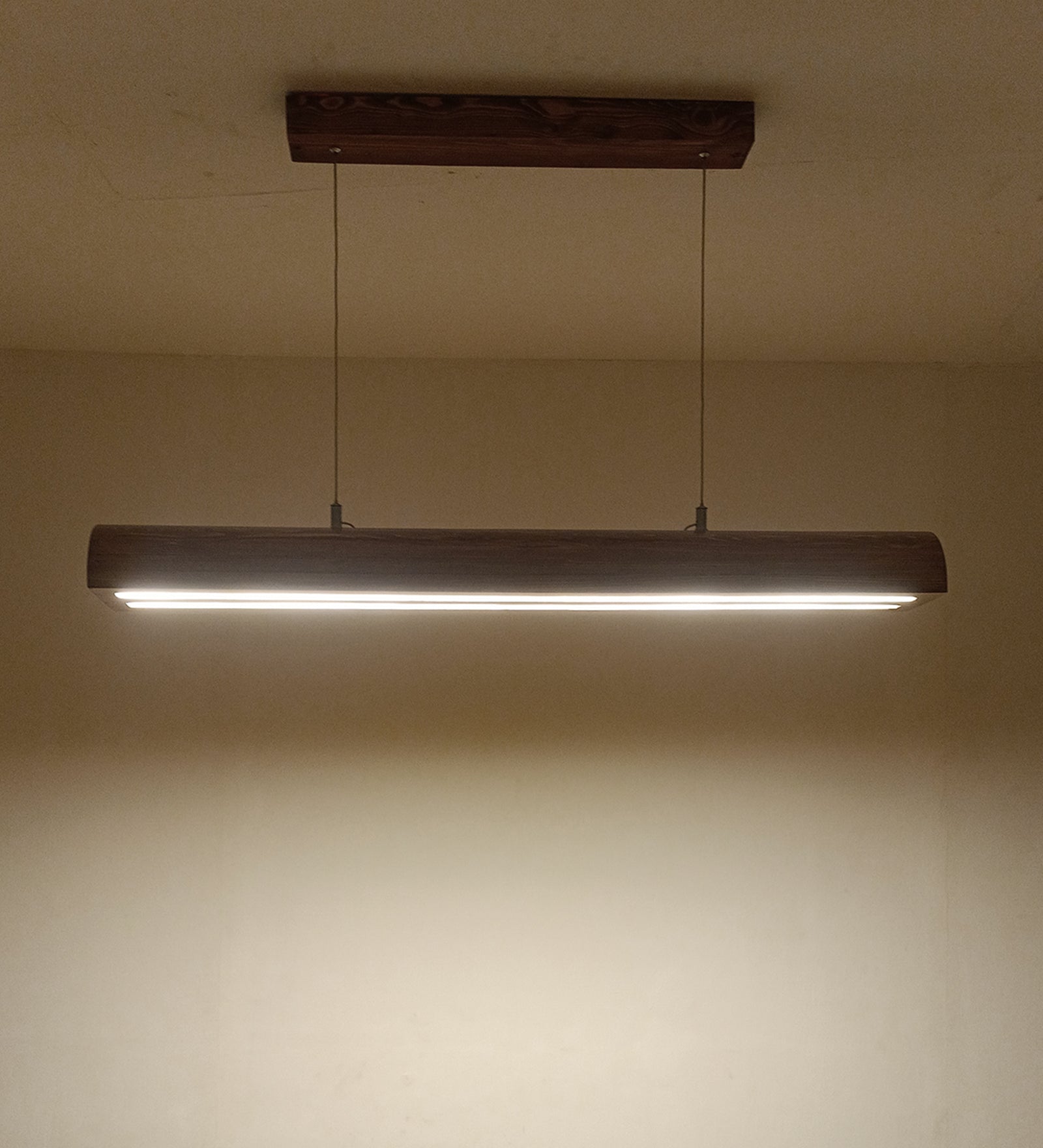 Alba 36 Brown Wooden LED Hanging Lamp