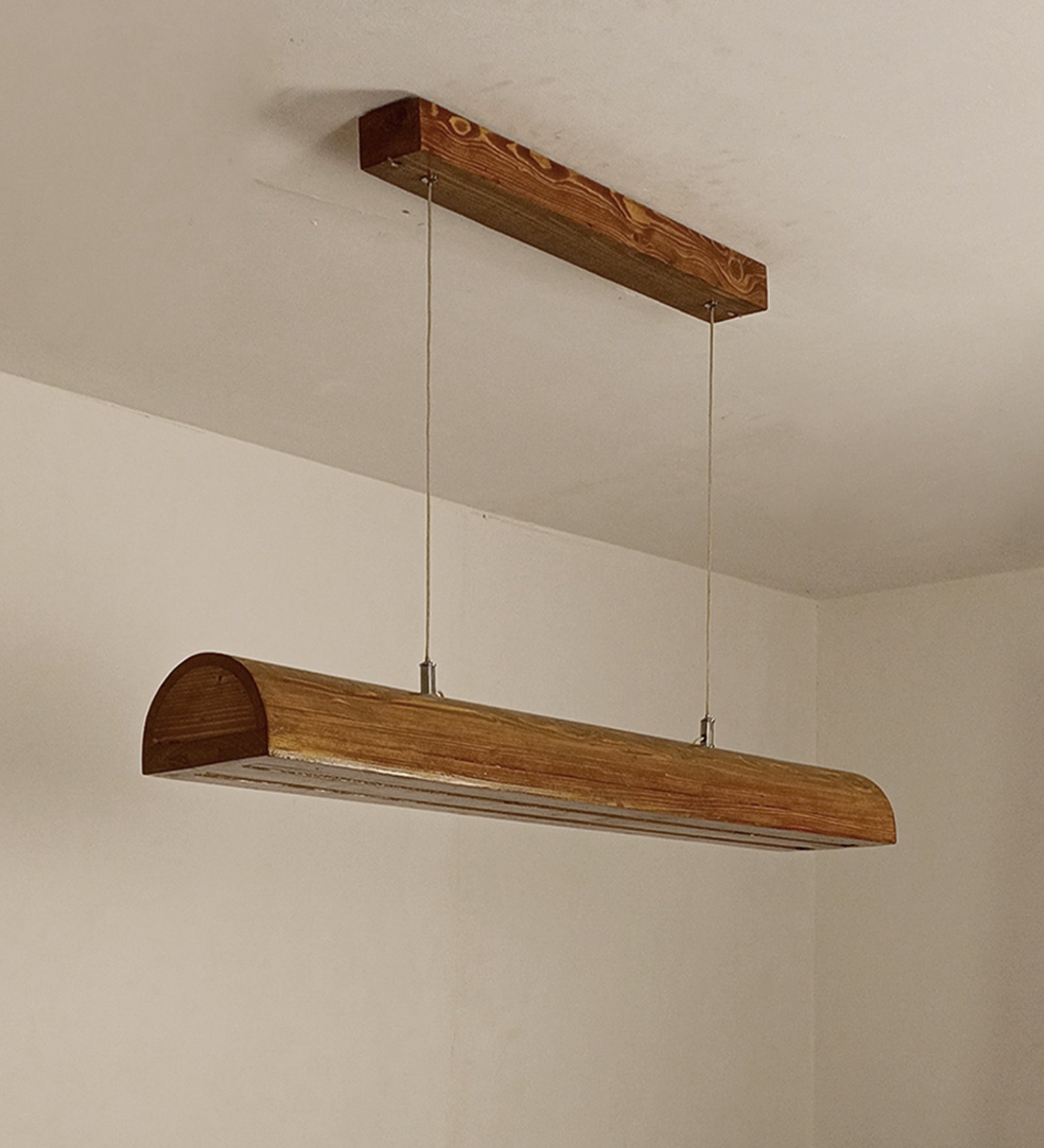 Alba 36 Brown Wooden LED Hanging Lamp