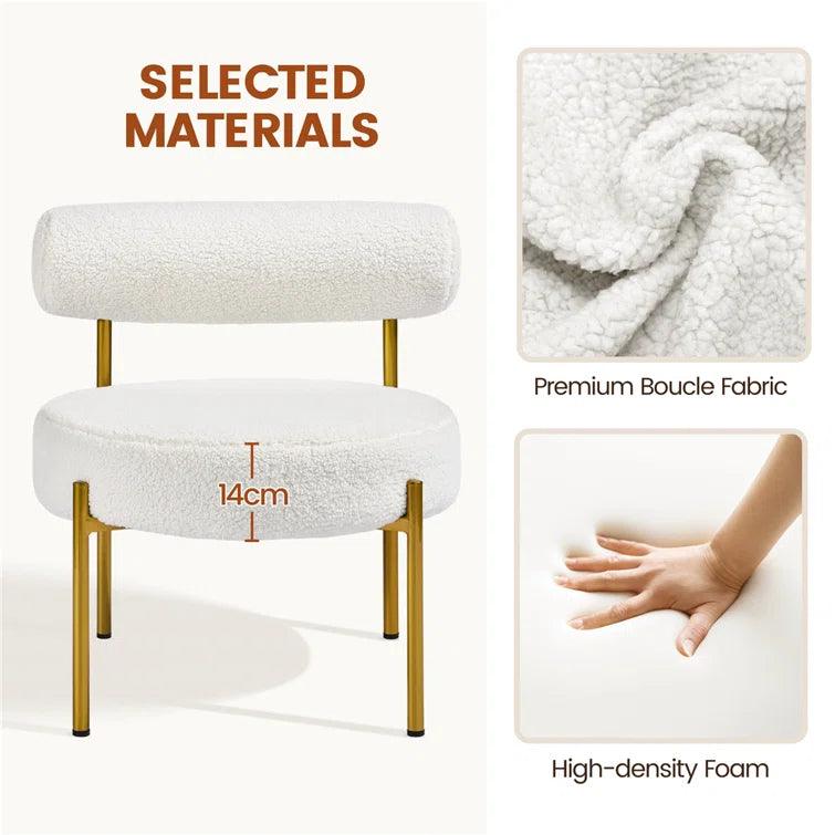 Albertie Wide Tufted Polyester Side Chair - Ouch Cart 