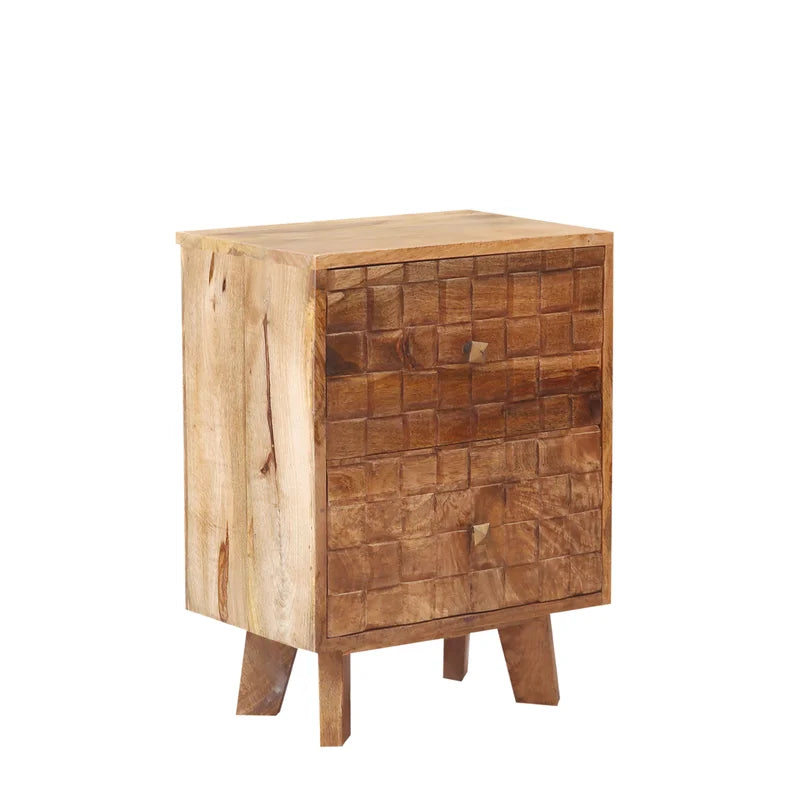 Snowdrop Solid Wood Bedside Table