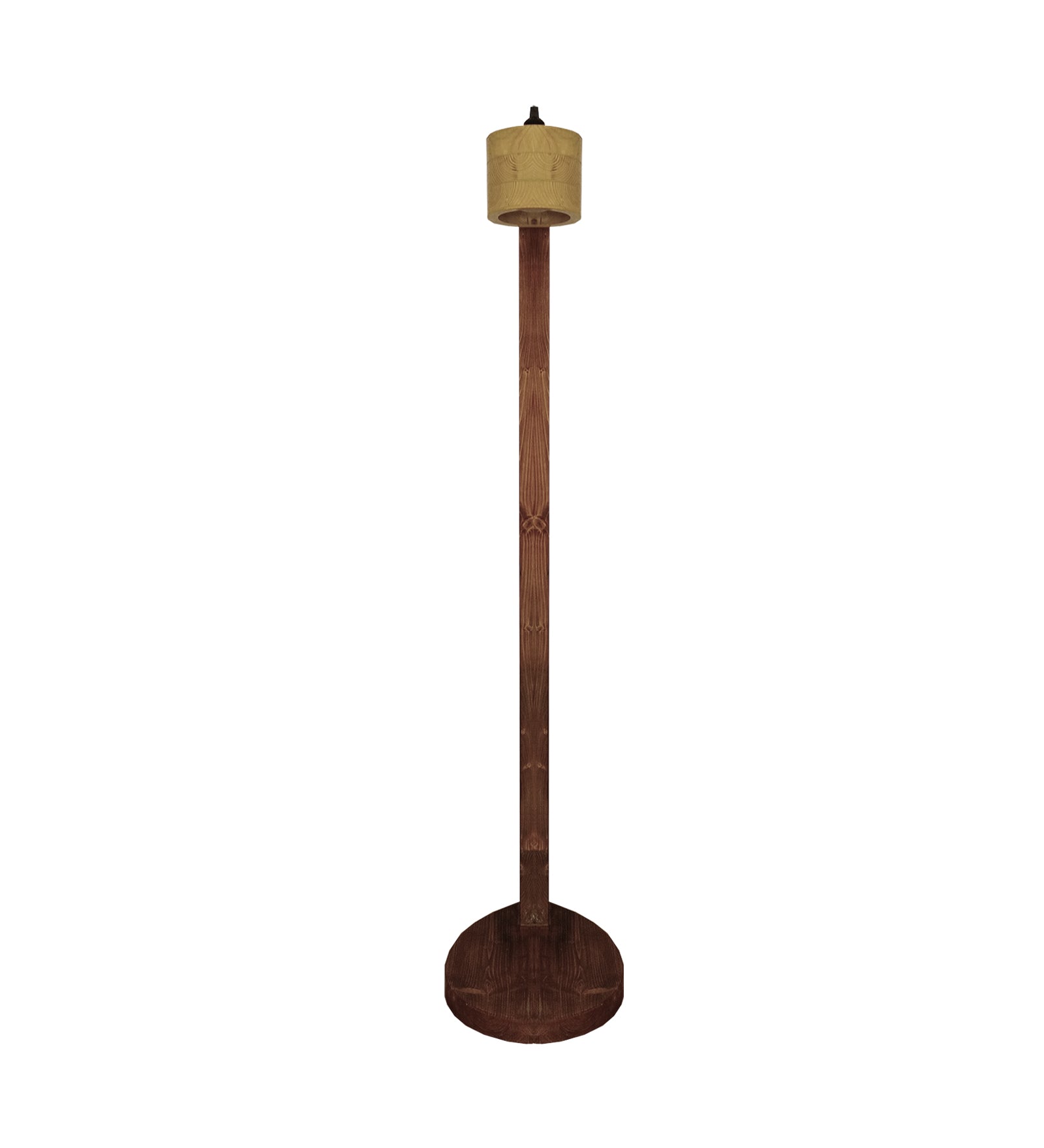 Alice Wooden Floor Lamp with Brown Base (BULB NOT INCLUDED)