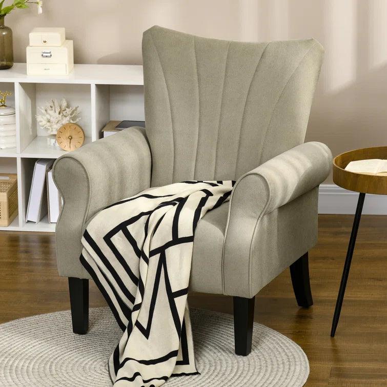 Allianah 80cm Wide Tufted Polyester Armchair - Ouch Cart 