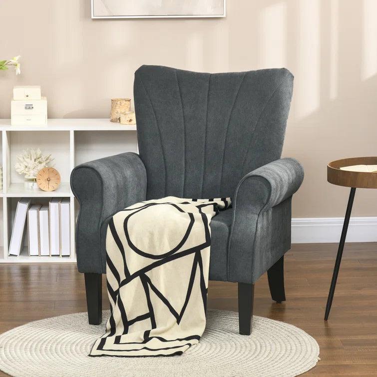 Allianah 80cm Wide Tufted Polyester Armchair - Ouch Cart 