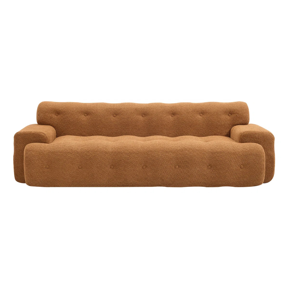 Modern Cloud 3-Seater Sofa | Deep Seat Upholstered Couch with Button Tufting | Plush Minimalist Living Room Sofa
