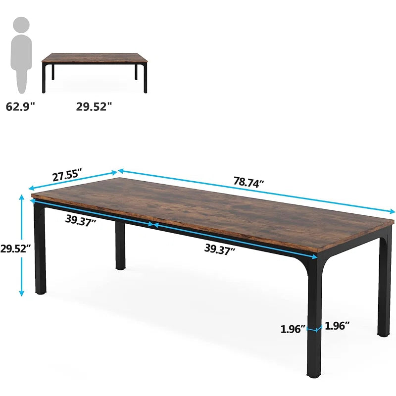 78.8'' W Rectangle Computer Desk
