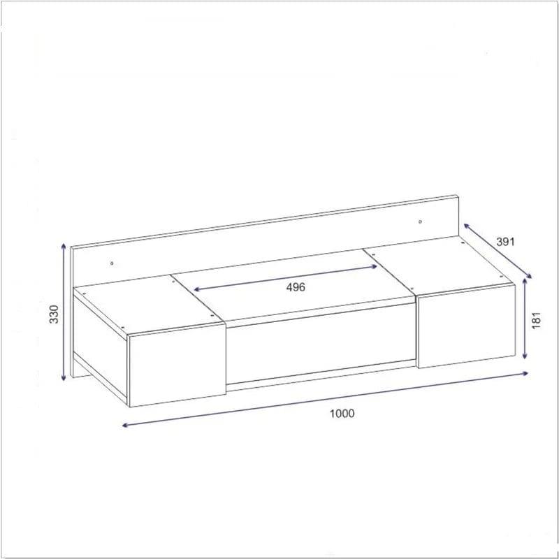 Vanity Table Floating Shelf with Drawer Small Rustic Wood Wall Shelves for Storing and Displaying Multi use Shelf - Ouch Cart 