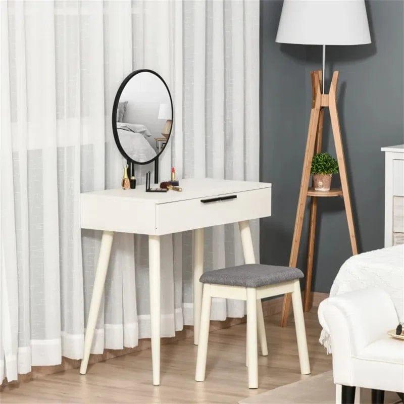 Vanity Desk,Makeup Vanity Desk, Makeup Vanity Desk with Drawer, Adult Bedside Table Dressing Table, Makeup Table for Bedroom Space - Ouch Cart 