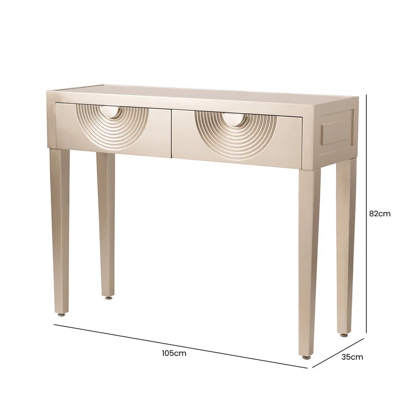 Daiki Console Table for Living Room Furniture, Mirror Top Table