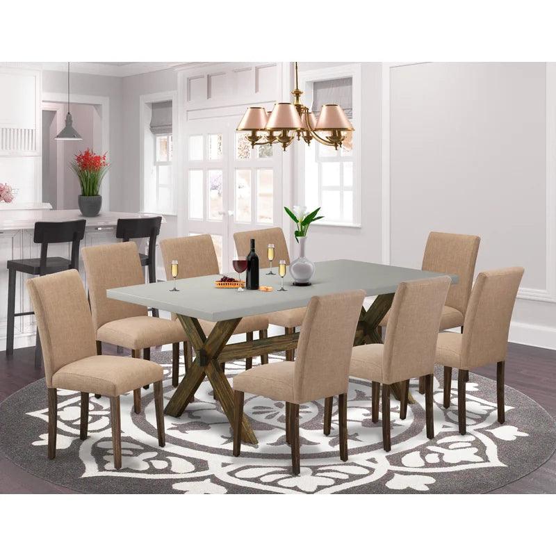 9 - Piece Trestle Dining Set - Ouch Cart 