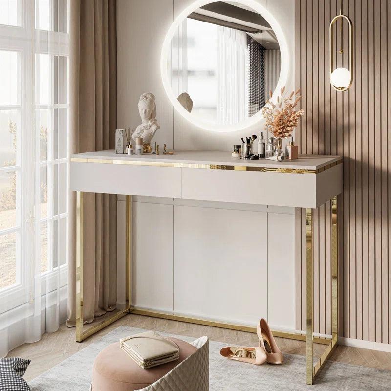 Anton Dressing Table with Mirror - Ouch Cart 