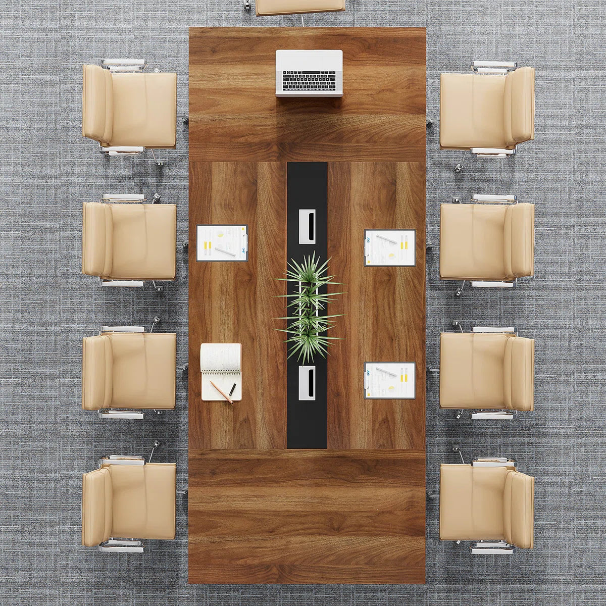 Anoush 94.5'' Rectangle Conference Table-OUCH CART | Conference Table
