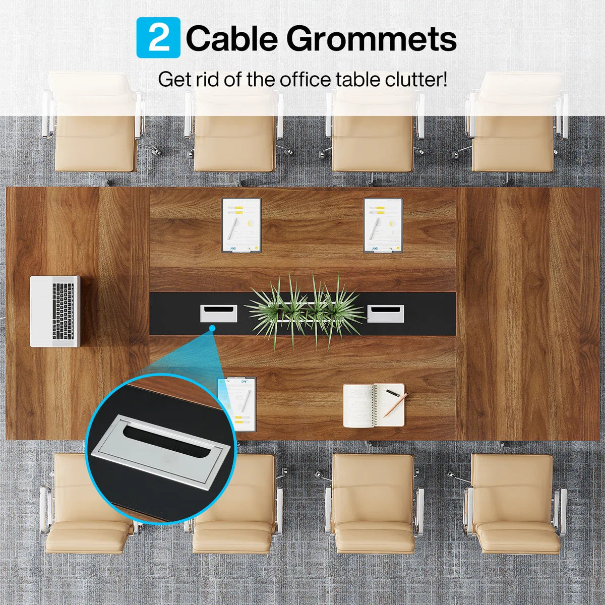 Anoush 94.5'' Rectangle Conference Table