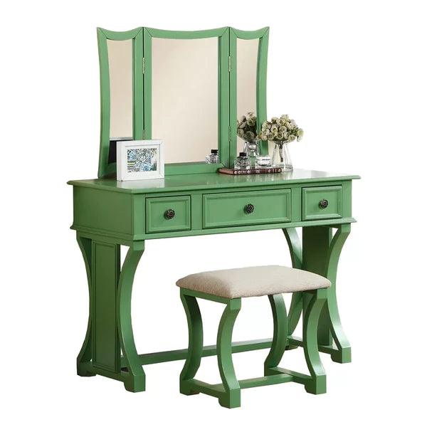 Sobrin terno Vanity dressing table design with stool with mirror - Ouch Cart 