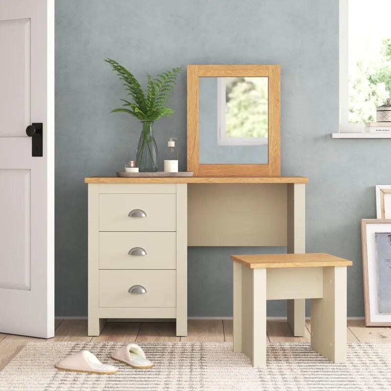 Katarzyna Dressing Table with Mirror - Ouch Cart 