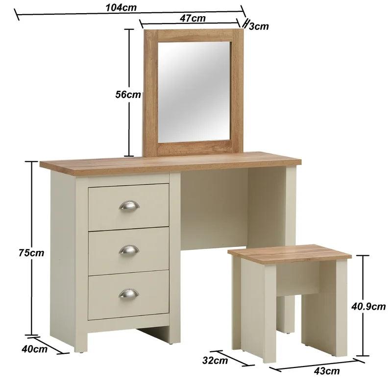 Katarzyna Dressing Table with Mirror - Ouch Cart 