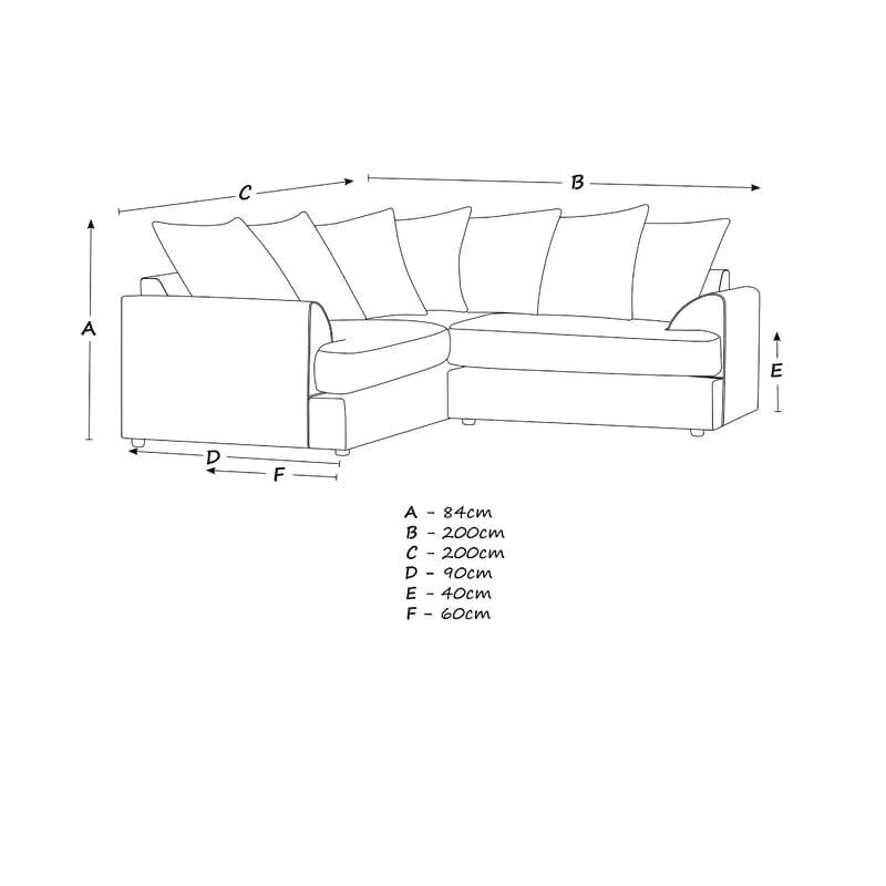 Arabella 2 - Piece Upholstered Corner Sofa - Ouch Cart 