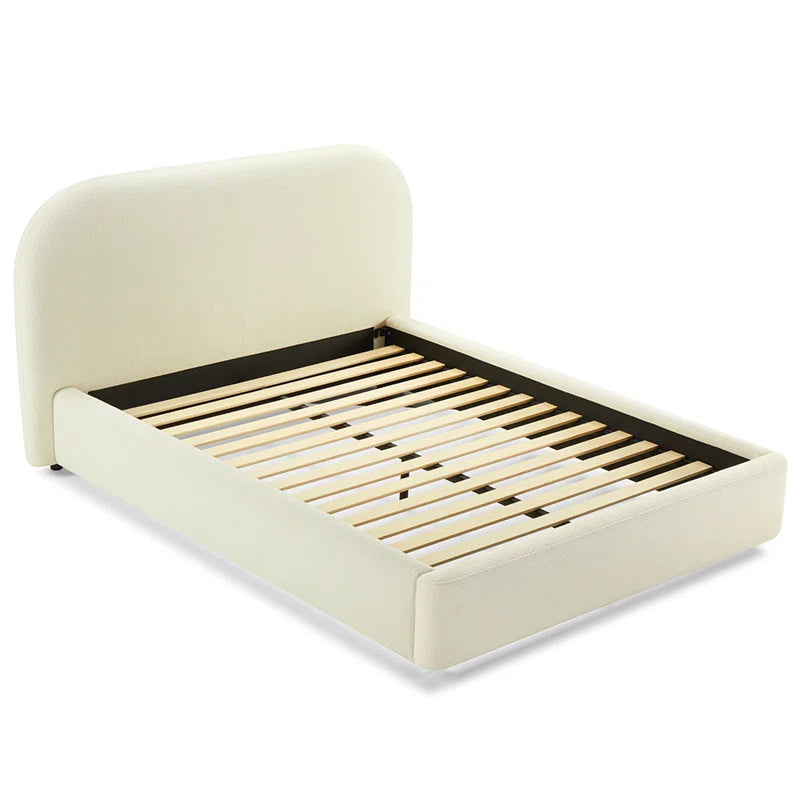 Arden Upholstered Bed in Beige
