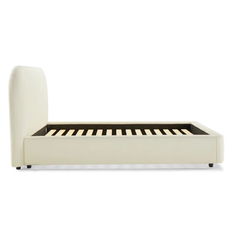 Arden Upholstered Bed in Beige