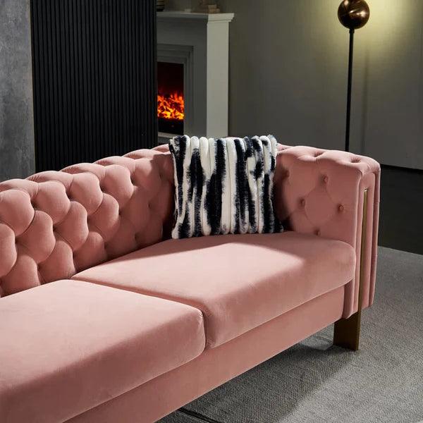 Joel Velvet Square Arm Sofa - Ouch Cart 