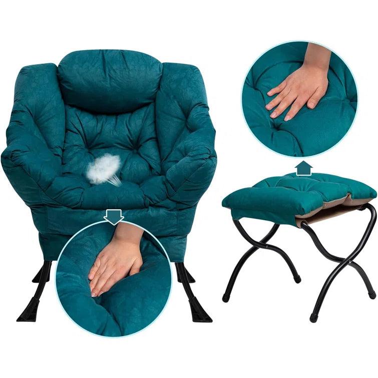 Armchair Accent Chair Lazy Chair with Footstool - Ouch Cart 