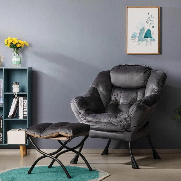 Armchair Accent Chair Lazy Chair with Footstool - Ouch Cart 