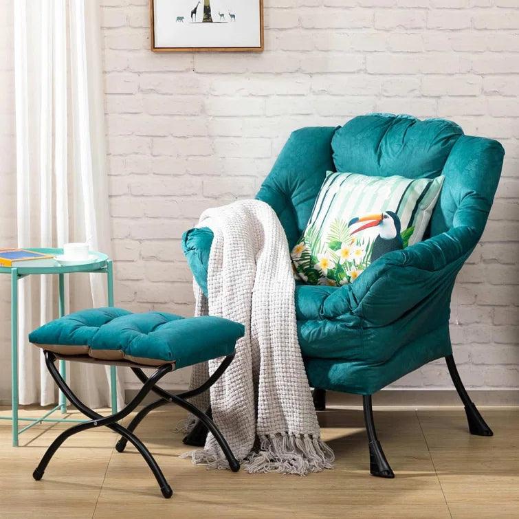 Armchair Accent Chair Lazy Chair with Footstool - Ouch Cart 