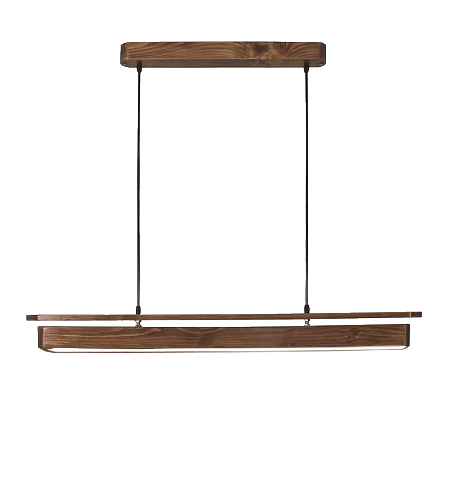 Art Deco 36 Brown Wooden LED Hanging Lamp