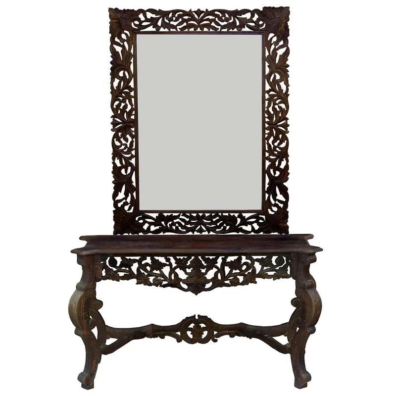 Tatiana Dressing Table with Mirror - Ouch Cart 