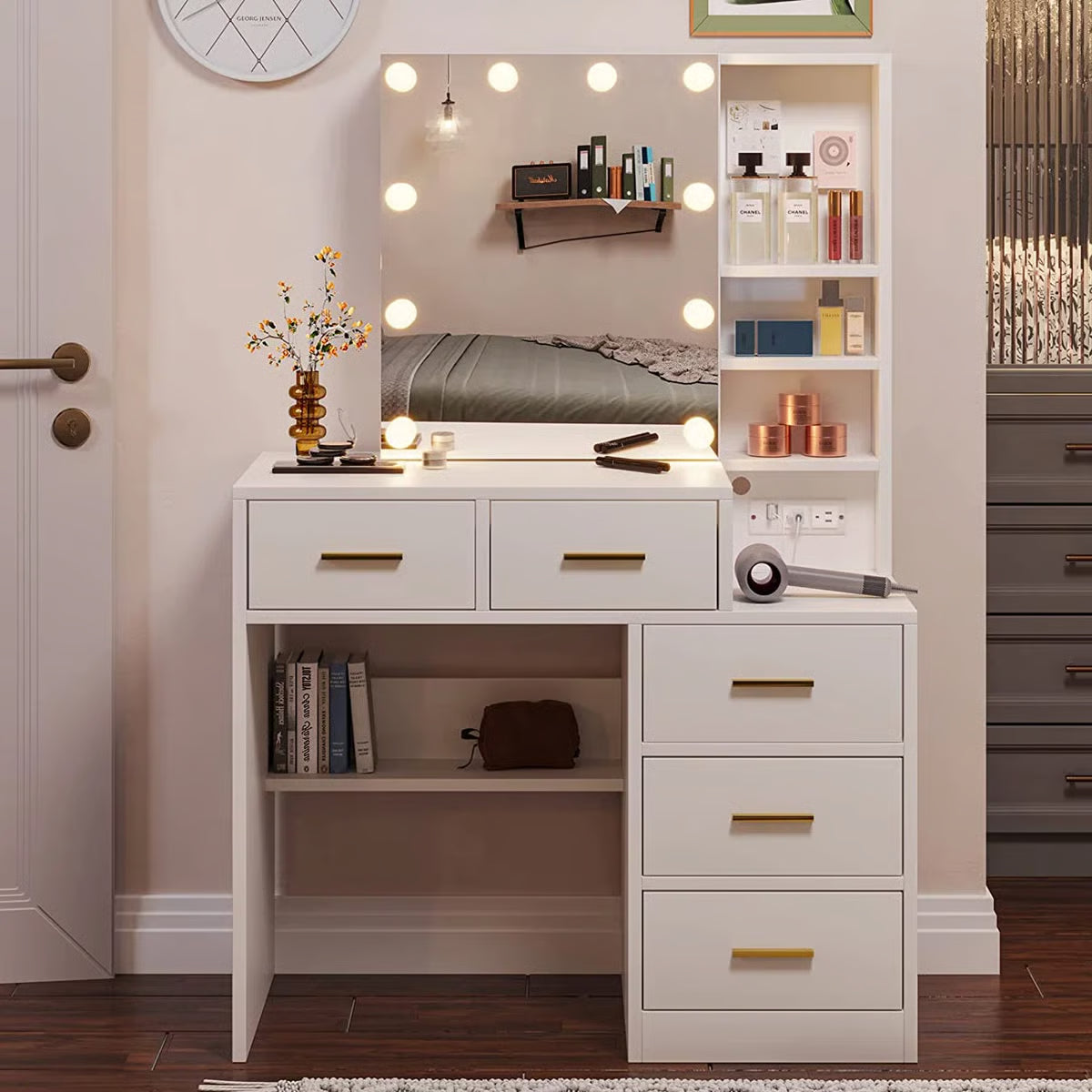 Luxury Ashwani Makeup Vanity Desk with Storage Drawers-  OUCH CART | Dressing table 
