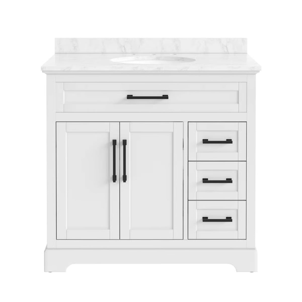Auben 36" Bathroom Vanity With Engineered Marble Top