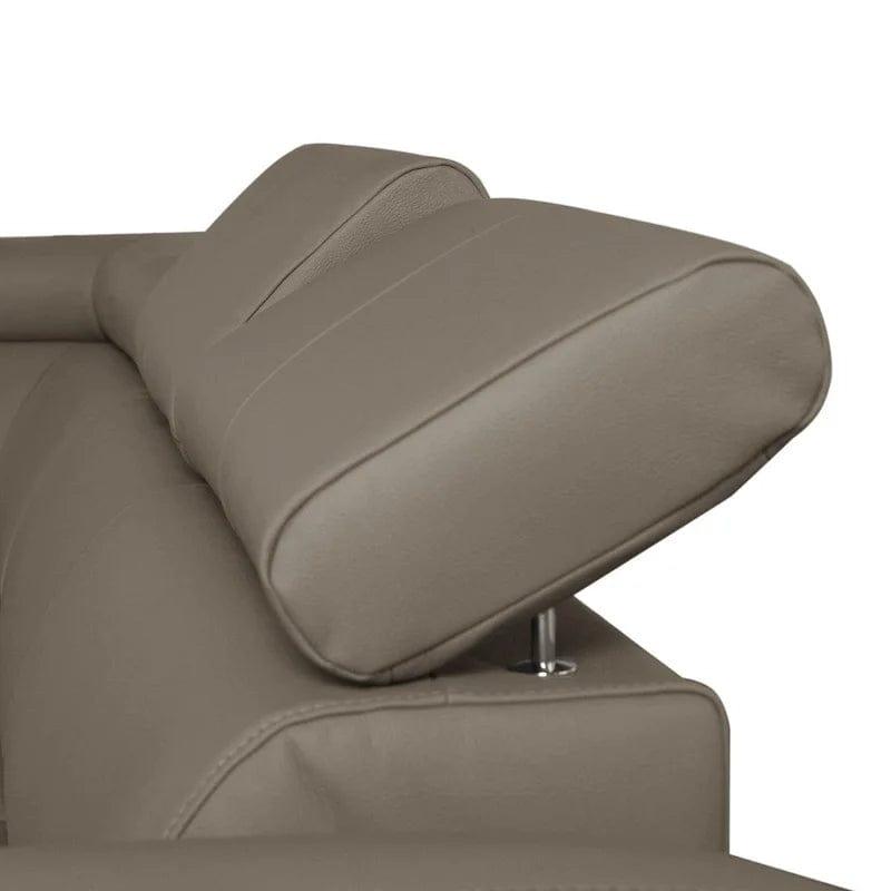 Avaiya Leather Corner Sofa with Ottoman - Ouch Cart 