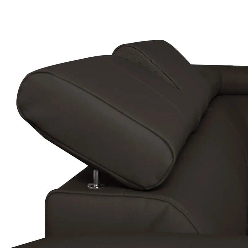 Avaiya Leather Corner Sofa with Ottoman - Ouch Cart 