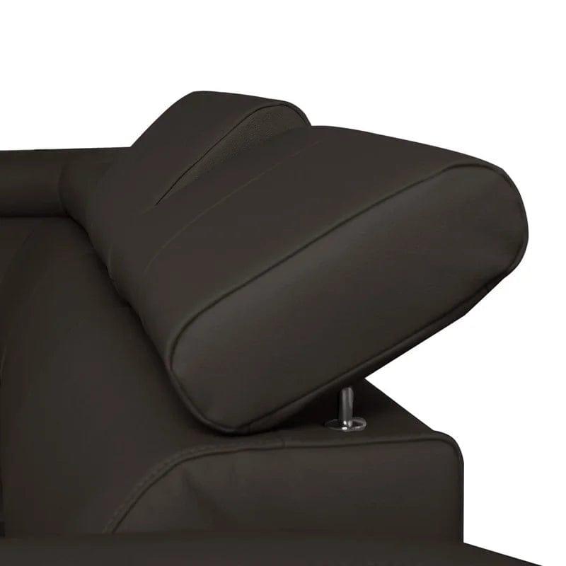 Avaiya Leather Corner Sofa with Ottoman - Ouch Cart 