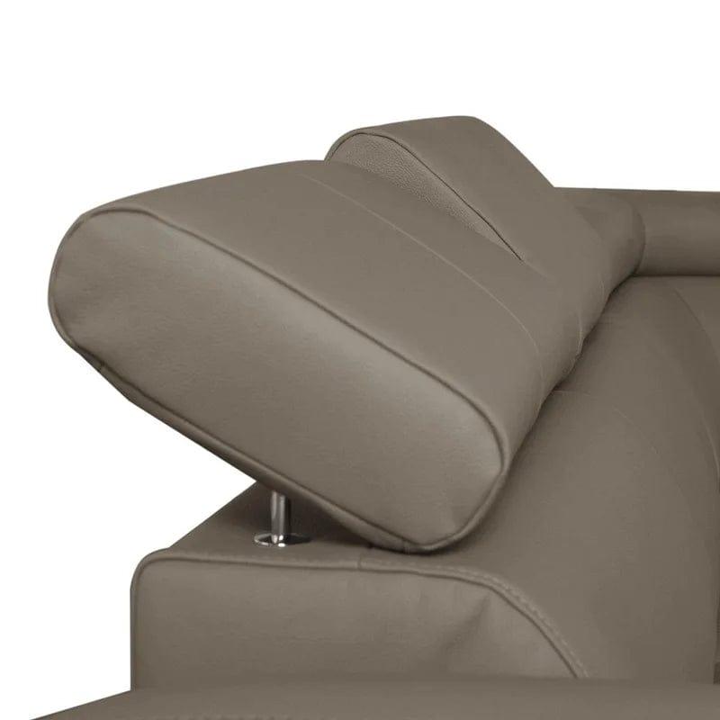 Avaiya Leather Corner Sofa with Ottoman - Ouch Cart 