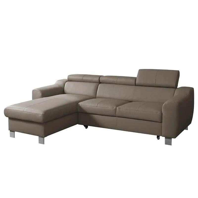 Avaiyah Leather Corner Sofa with Longchair