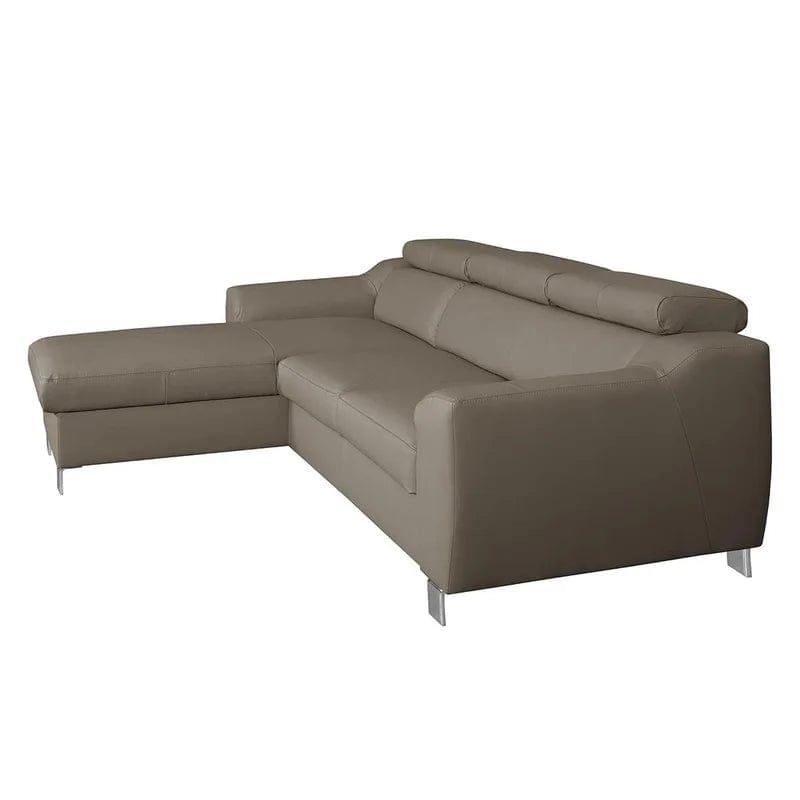 Avaiyah Leather Corner Sofa with Longchair