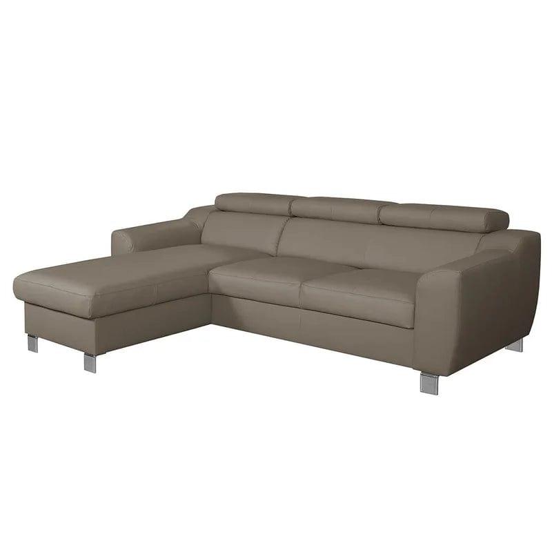 Avaiyah Leather Corner Sofa with Longchair