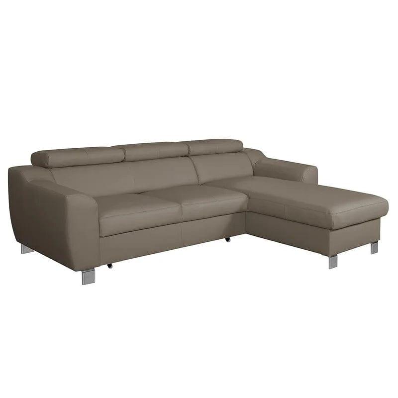 Avaiyah Leather Corner Sofa with Longchair - Ouch Cart 