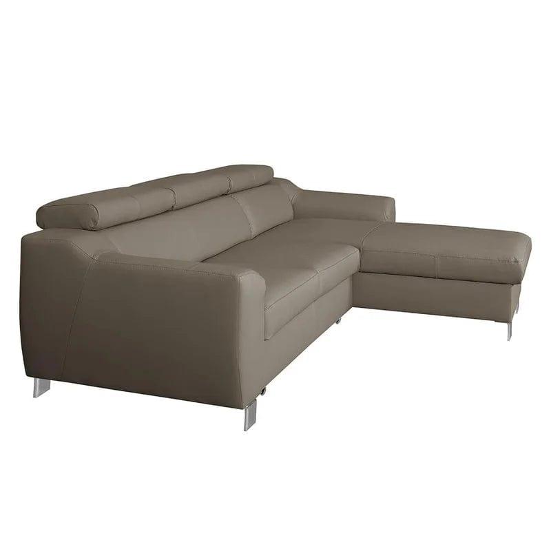 Avaiyah Leather Corner Sofa with Longchair