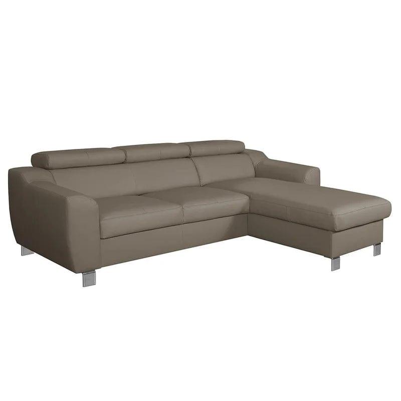 Avaiyah Leather Corner Sofa with Longchair