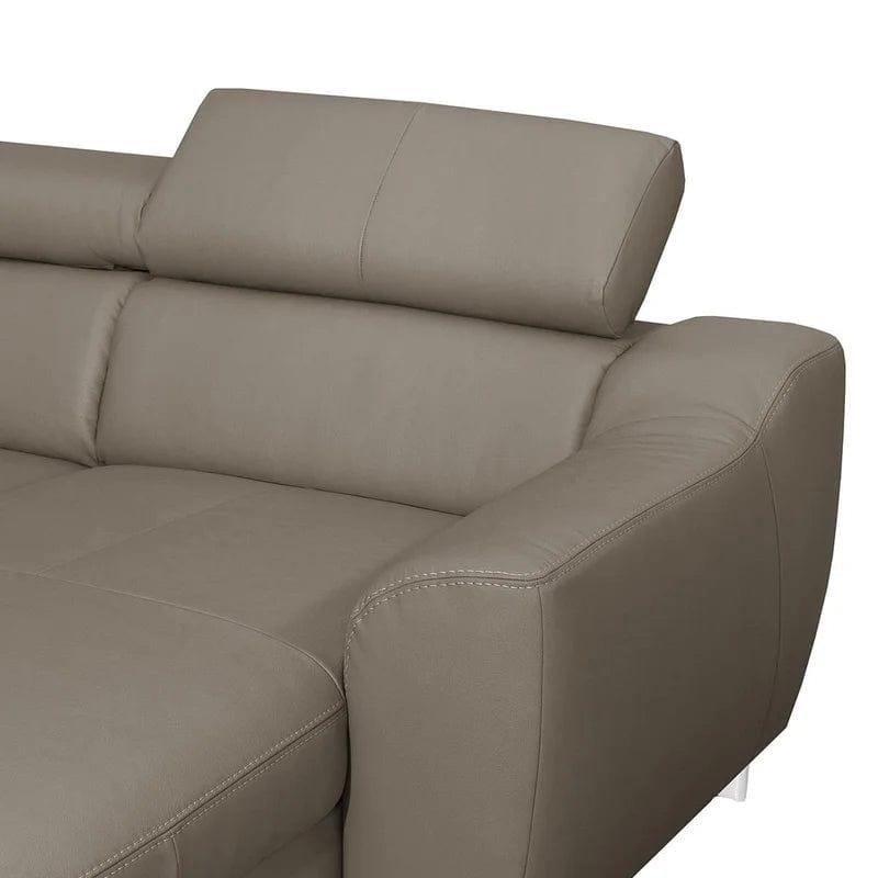 Avaiyah Leather Corner Sofa with Longchair - Ouch Cart 