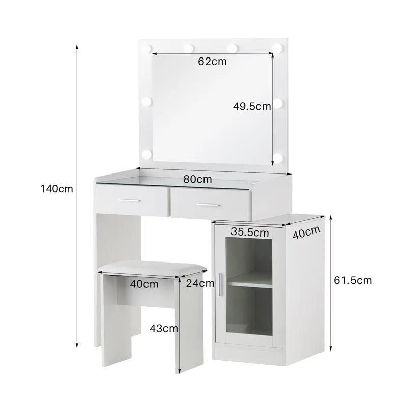 Veeti Dressing Table with Mirror - Ouch Cart 